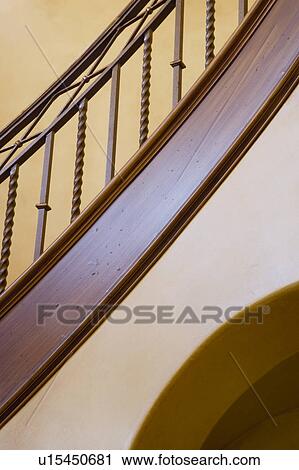 Stock Image - Elegant Staircase and Railing. Fotosearch
