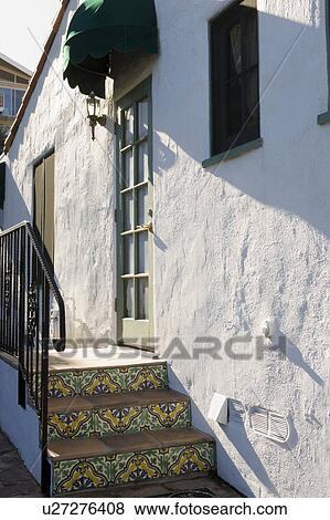 Stock Photo - Exterior of Spanish Style Home. Fotosearch