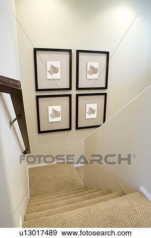 Stock Photo - Paintings in Stairway. Fotosearch