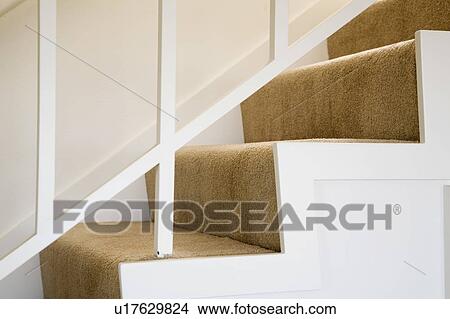 Stairway and White Bannister View Large Photo Image Picture - Stairway and White Bannister. Fotosearch