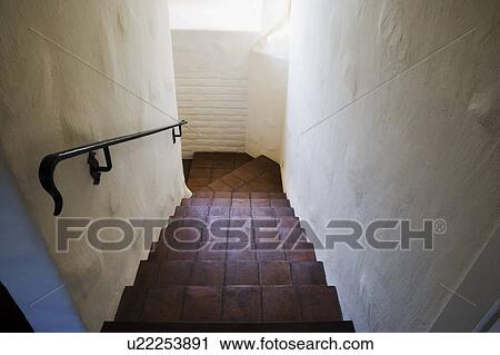 Stock Image - Terra cotta stairway. Fotosearch