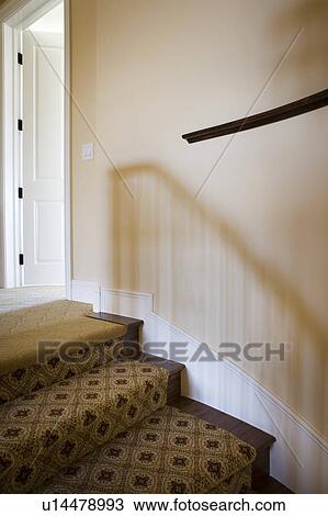 Stock Image - Top of Traditional Staircase. Fotosearch