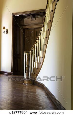 Traditional and elegant entry and staircase View Large Photo Image Picture - Traditional and elegant entry and staircase. Fotosearch