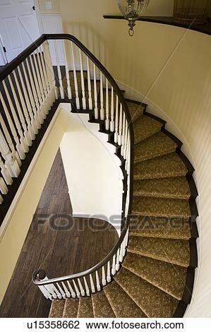 Stock Image - Traditional and Elegant Staircase. Fotosearch