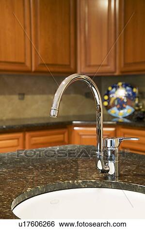 Stock Photograph - Contemporary Kitchen Sink. Fotosearch