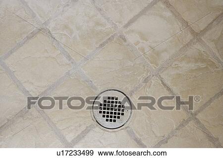 Detail of shower drain, close up View Large Photo Image Stock Photo - Detail of shower drain, close up. Fotosearch