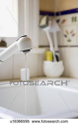 Detail of water running from faucet. View Large Photo Image Stock Photography - Detail of water running from faucet.. Fotosearch