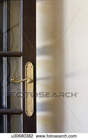 Stock Image - French Door Handle. Fotosearch