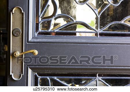 Stock Image - Front Door Handle. Fotosearch