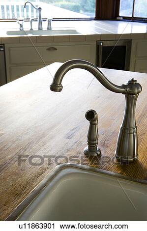 Vintage Chrome Faucets in Country Kitchen View Large Photo Image Stock Image - Vintage Chrome Faucets in Country Kitchen. Fotosearch