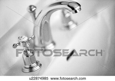 White Sink and Chrome Faucet View Large Photo Image Stock Photography - White Sink and Chrome Faucet. Fotosearch