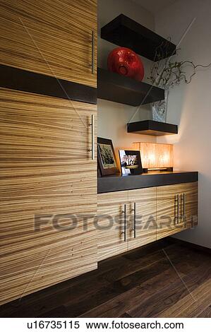 Stock Photography - Cozy Modern Living Room Shelving. Fotosearch