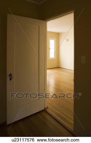 Door Open in Empty Yellow Room View Large Photo Image Stock Photograph - Door Open in Empty Yellow Room. Fotosearch
