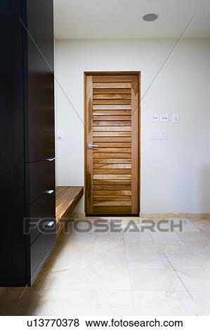 Stock Photo - Doors in Modern Bathroom Dressing Area. Fotosearch