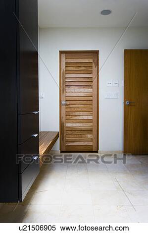 Stock Photography - Doors in Modern Bathroom Dressing Area. Fotosearch