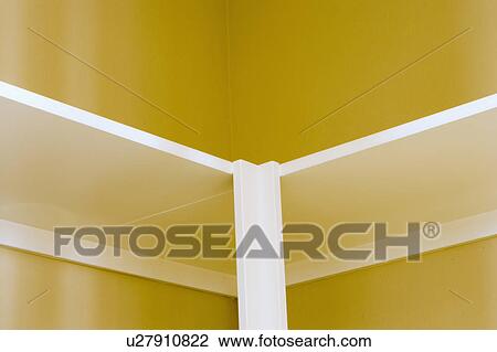 Empty Shelves in Yellow Closet View Large Photo Image Stock Image - Empty Shelves in Yellow Closet. Fotosearch