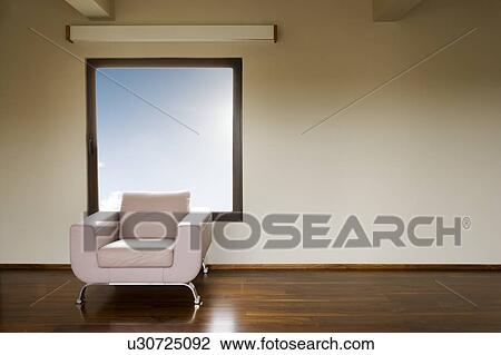 Modern Leather Archair Under Window View Large Photo Image Stock Image - Modern Leather Archair Under Window. Fotosearch