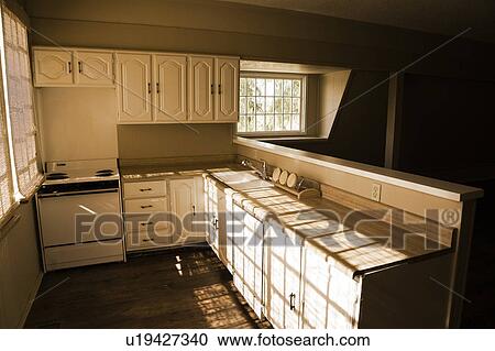 Stock Image - Traditional Kitchen in Bonus Room. Fotosearch