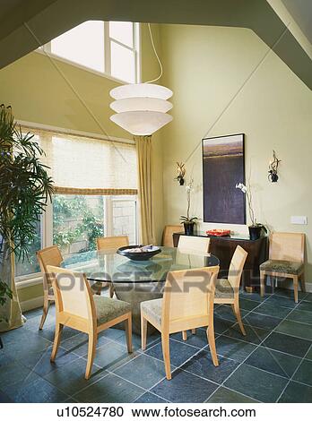Stock Image - Contemporary dining room. Fotosearch