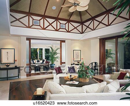 Contemporary Living Room in Coastal Home View Large Photo Image Stock Image - Contemporary Living Room in Coastal Home. Fotosearch