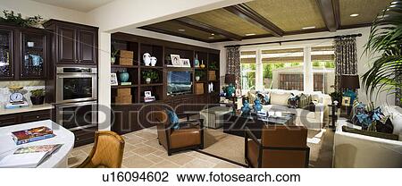 Interior of a contemporary family room View Large Photo Image Stock Image - Interior of a contemporary family room. Fotosearch