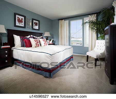 Interior of contemporary bedroom View Large Photo Image Stock Photo - Interior of contemporary bedroom. Fotosearch
