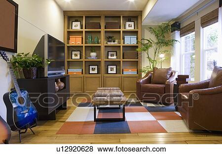 Interior of entertainment room View Large Photo Image Stock Photo - Interior of entertainment room. Fotosearch