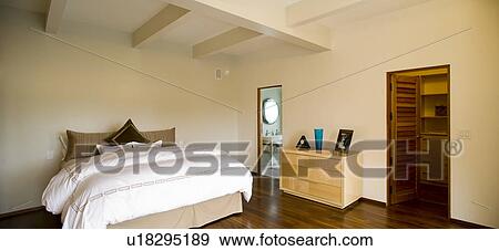 Modern Minimalist Bedroom View Large Photo Image Stock Photo - Modern Minimalist Bedroom. Fotosearch