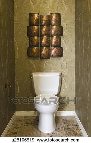Stock Photo - Straight on shot of toilet. Fotosearch