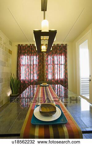 Stock Image - Contemporary dining room . Fotosearch