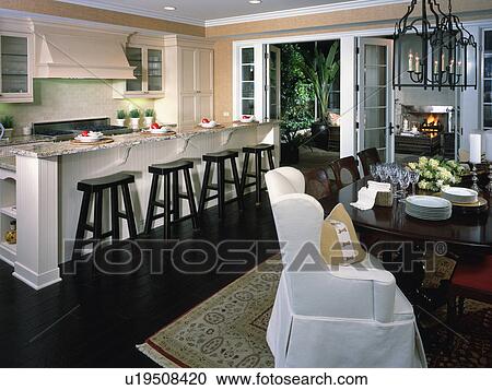 Contemporary Kitchen In Coastal Home View Large Photo Image Stock Image - Contemporary Kitchen In Coastal Home. Fotosearch