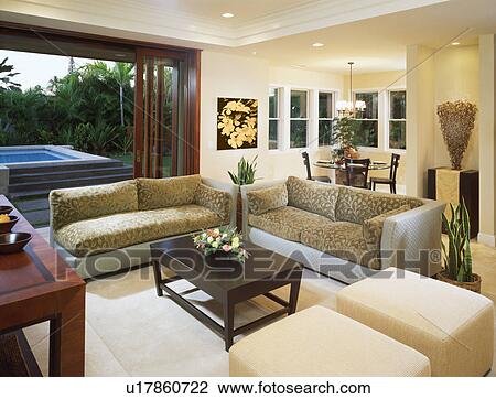 Contemporary Living Room in Coastal Home View Large Photo Image Stock Image - Contemporary Living Room in Coastal Home. Fotosearch