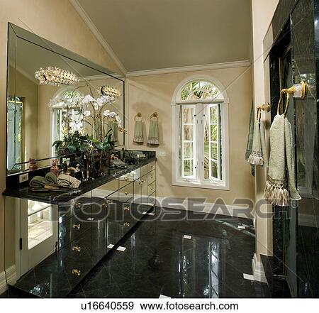Reflective Master bathroom View Large Photo Image Stock Photo - Reflective Master bathroom. Fotosearch