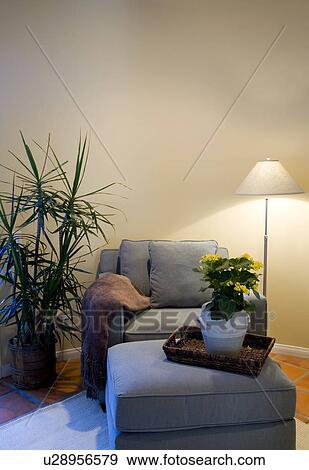Chair and Ottoman View Large Photo Image Stock Photo - Chair and Ottoman. Fotosearch