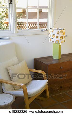 Contemporary Chair and Lamp View Large Photo Image Stock Photograph - Contemporary Chair and Lamp. Fotosearch