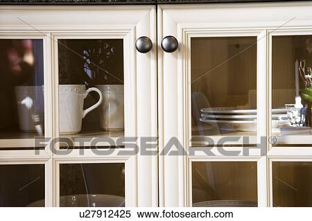 Display Cabinet/Shelf with White Mugs Inside View Large Photo Image Stock Photography - Display Cabinet/Shelf with White Mugs Inside. Fotosearch