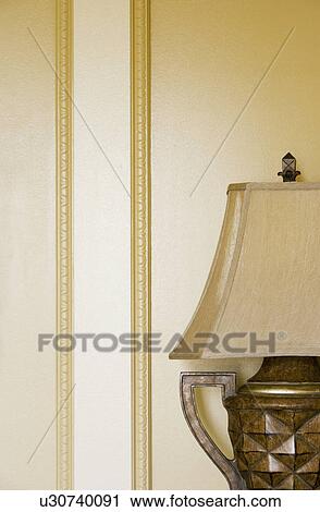 Stock Image - Elegant Wood Lamp. Fotosearch