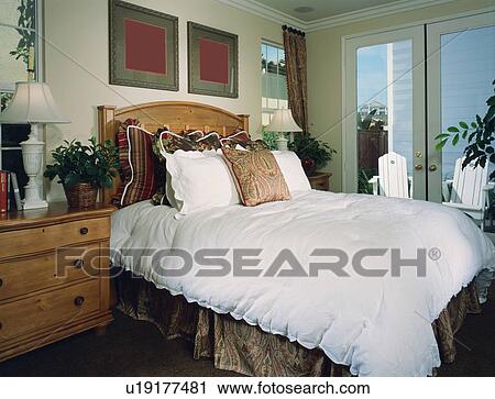 Stock Image - Traditional Cozy Bedroom. Fotosearch