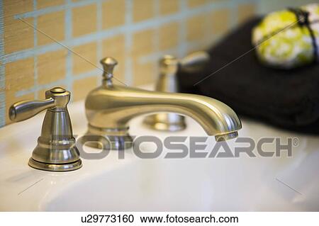 Stock Image - Traditional Sink and Backsplash. Fotosearch
