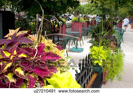 Patio restaurant downtown Chicago View Large Photo Image Stock Image - Patio restaurant downtown Chicago. Fotosearch