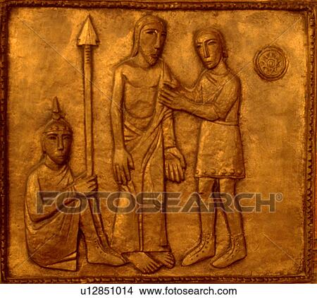 Stations of the Cross number ten Jesus soldier sun and man. Richfield Minnesota USA View Large Photo Image Picture - Stations of the Cross number ten Jesus soldier sun and man. Richfield Minnesota USA. Fotosearch