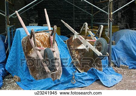 Wheelbarrows downtown Chicago View Large Photo Image Stock Photography - Wheelbarrows downtown Chicago. Fotosearch
