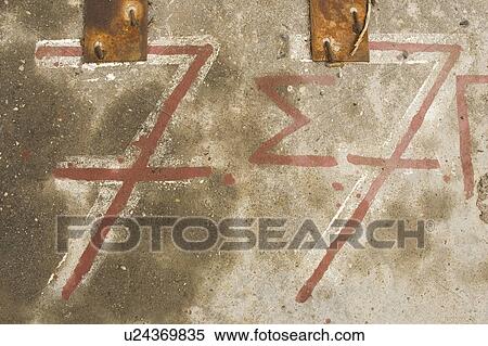 Stock Photography - Algebra, Close-Up, Cement, Alphabet, 77. Fotosearch