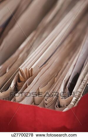 Stock Photo - Bag, Folded, Collection, Close-Up, Articles. Fotosearch