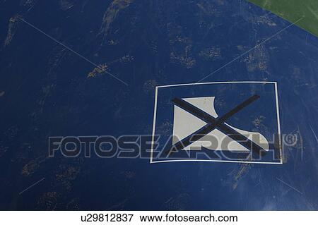 Stock Photo - Ban, Blue, Caution, Close-Up, Day. Fotosearch