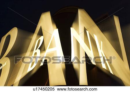 Stock Photography - Bank, Finance, Business, Black Background, Alphabets. Fotosearch