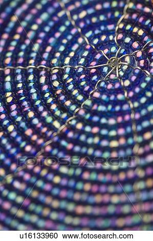 Stock Image - Bead, Blue, Close-Up, Craft, Full Frame. Fotosearch