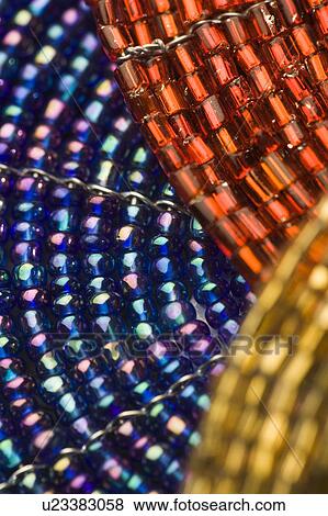 Stock Photo - Bead, Blue, Close-Up, Craft, Full Frame. Fotosearch