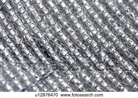 Stock Image - Bead, Clear, Close-Up, Craft, Full Frame. Fotosearch