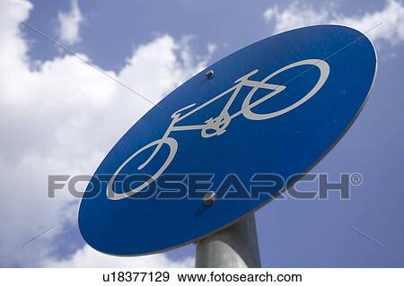 Stock Photo - Bicycle, Blue, Circle, Close-Up, Cloud. Fotosearch